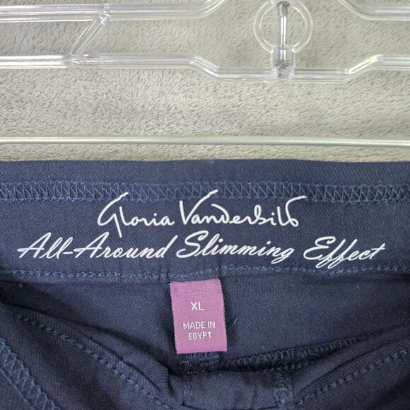 Womens Gloria Vanderbilt Zoey Pull-On Pants Slim Straight Leg Viscose Blend XL - Picture 2 of 11